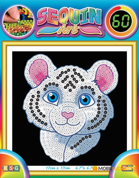    Sequin Art 60 White Tiger SA1326