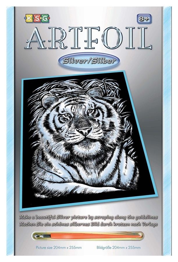    Sequin Art ARTFOIL SILVER White Tiger SA1017