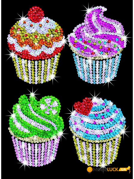    Sequin Art BLUE Cupcakes SA1130