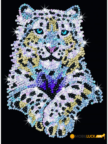    Sequin Art BLUE Snow Leopard SA1404