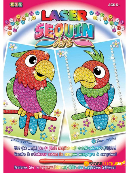    Sequin Art LASER Parrots SA1319