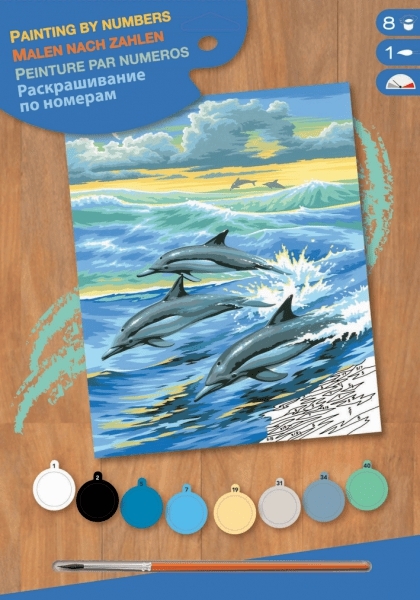    Sequin Art PAINTING BY NUMBERS JUNIOR Dolphins SA0031