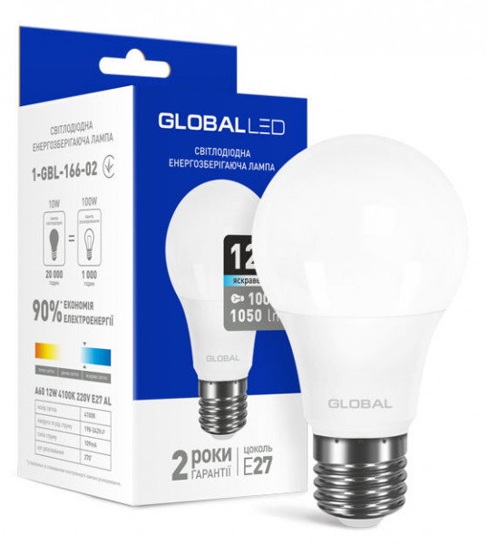  Global A60 12W E27 AL (1-GBL-166-02)