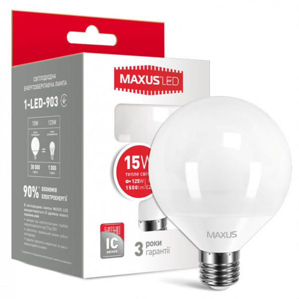   Maxus G95 15W 3000K 220V E27 (1-LED-903)