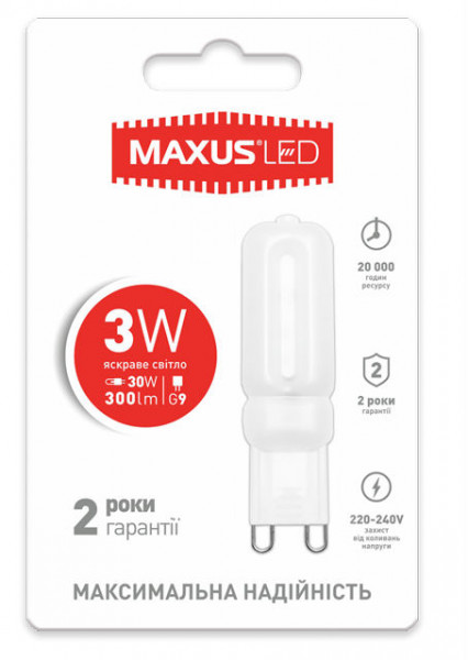  Maxus G9 3W 4100K 220V (1-LED-204)