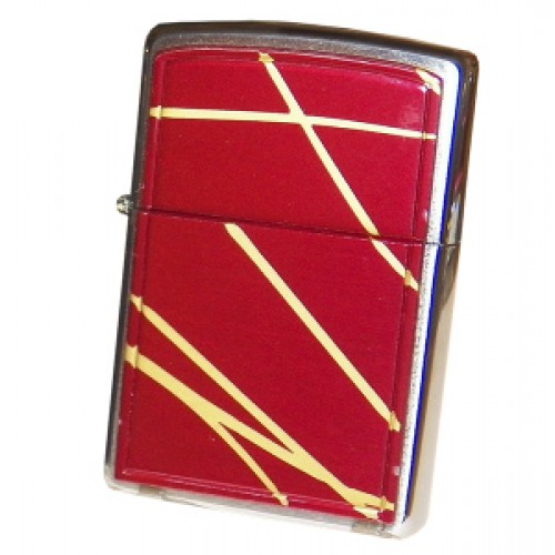  Zippo 20176 Red Brushed Chrome