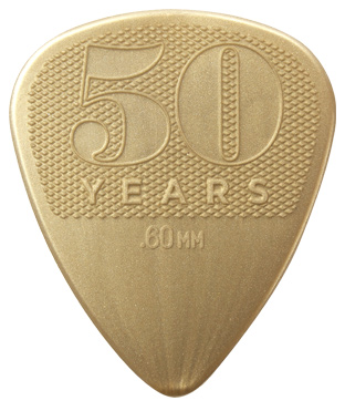   Dunlop 442P.60 50th Anniversary Gold Nylon Pick 0.60 (12 )