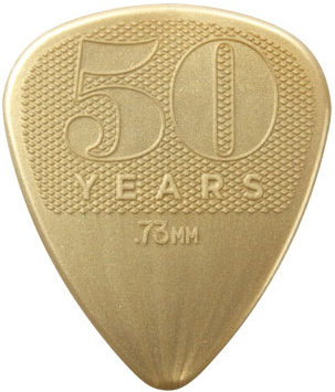   Dunlop 442P.73 50th Anniversary Gold Nylon Pick 0.73 (12 )