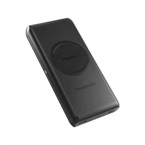   RavPower Power Bank 10400mAh Qi Fast Wireless Charging Black (RP-PB080)