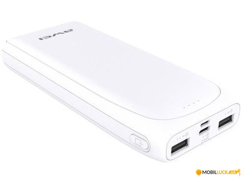   Awei P66K Power Bank 20000mAh Li-Polimer White