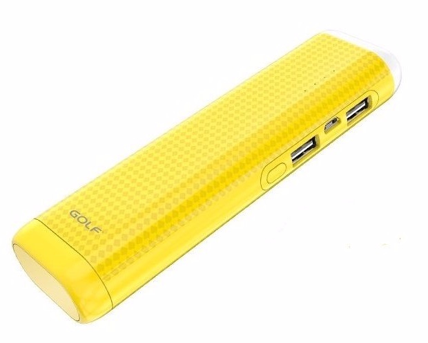 Power Bank Golf GF-D3S LED yellow 6000mah