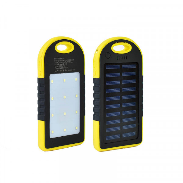   Solar Led 2USB 6000 mAh Black-Yellow