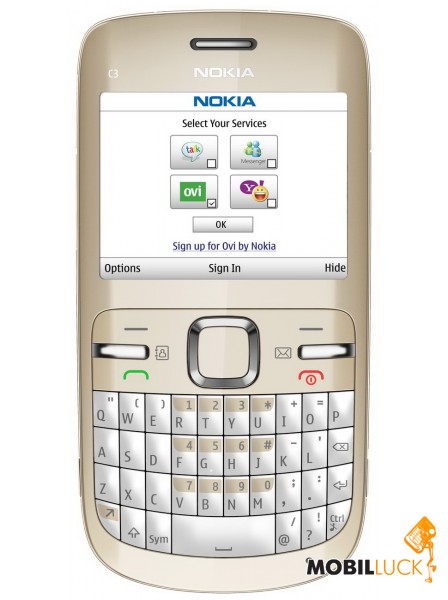 ��������� ������� Nokia C3 Golden White