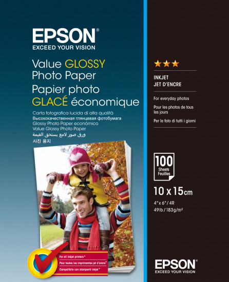  Epson 100 x 150 Value Glossy Photo Paper 100 .