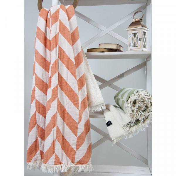   Barine Fishbone Throw orange 125*170