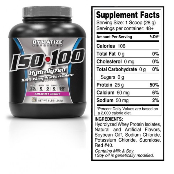  Dymatize ISO 100 1360 g Strawberry