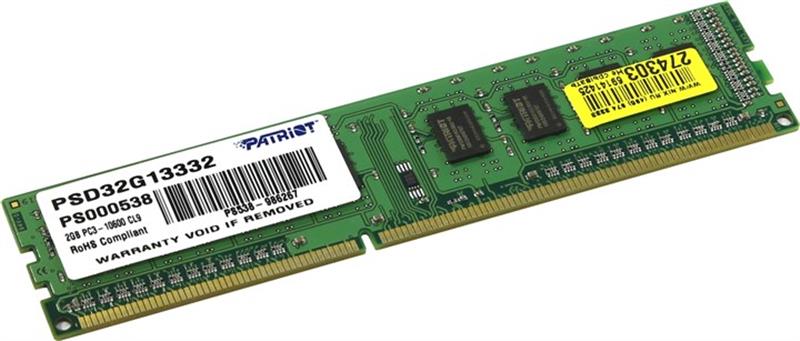     Patriot DDR3 2 GB 1333 MHz (PSD32G13332)