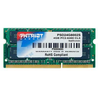     Patriot SoDIMM DDR2 4GB 800 MHz (PSD24G8002S)