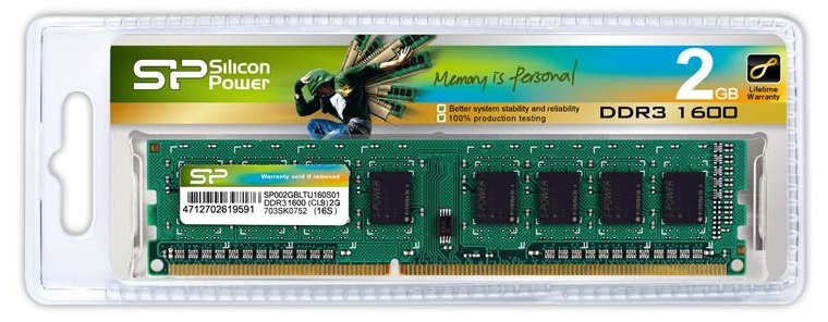  Silicon Power DDR3 1600 2GB SO-DIMM (SP002GLSTU160V02)