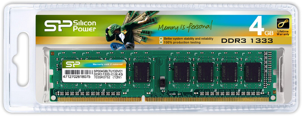   Silicon Power DDR3 4Gb 1333Mhz (SP004GBLTU133N02)