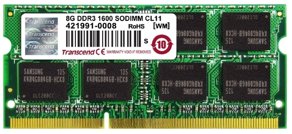  Transcend Original DDR3 8GB 1600Mhz  (TS1GSK64V6H)