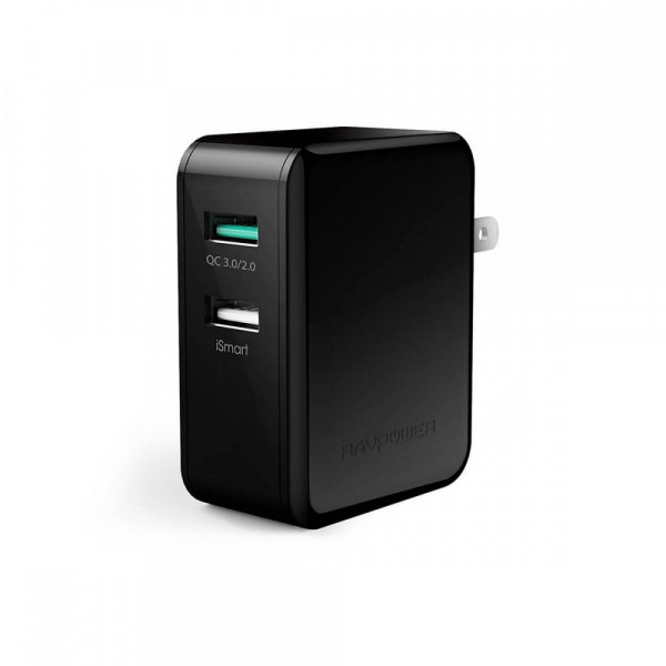   RavPower USB Wall Charger Quick Charge 3.0 2xUSB 30W Black (RP-PC006BK)