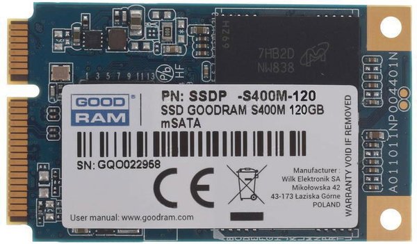  SSD Goodram S400M 120GB mSATA TLC (SSDPR-S400M-120)