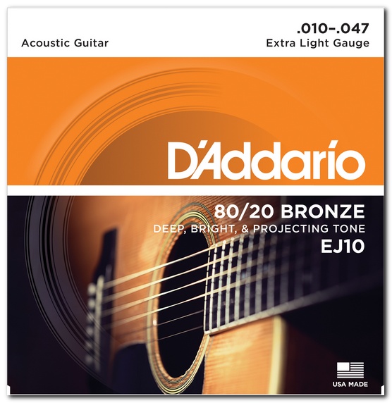    D'Addario EJ10 80/20 Bronze Extra Light 10-47