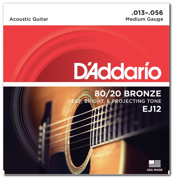    D'Addario EJ12 80/20 Bronze Medium 13-56