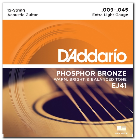    D'Addario EJ41 Phosphor Bronze 12-String X-Light 09-45