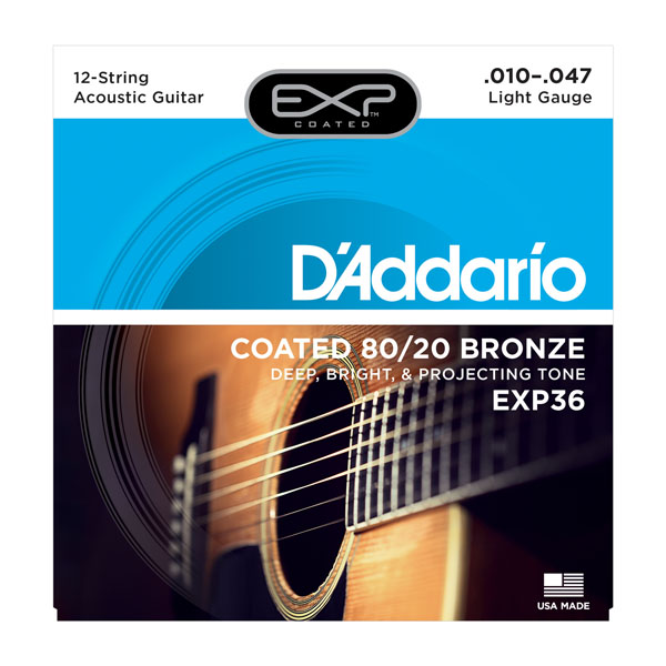    D'Addario EXP36 80/20 Bronze Light 12-String 10-47