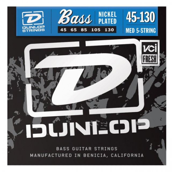    Dunlop DBN45130 Nickel Plated Steel Medium 5 String (45-130)