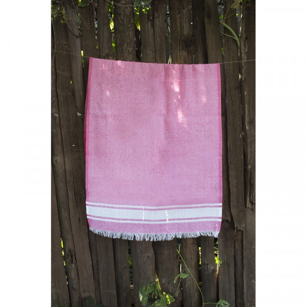  Lotus Pestemal Pink 01 75*150 Simple stripe