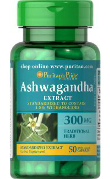 ³ Puritan's Pride Ashwagandha Standardized Extract 300 mg 50  (8300)