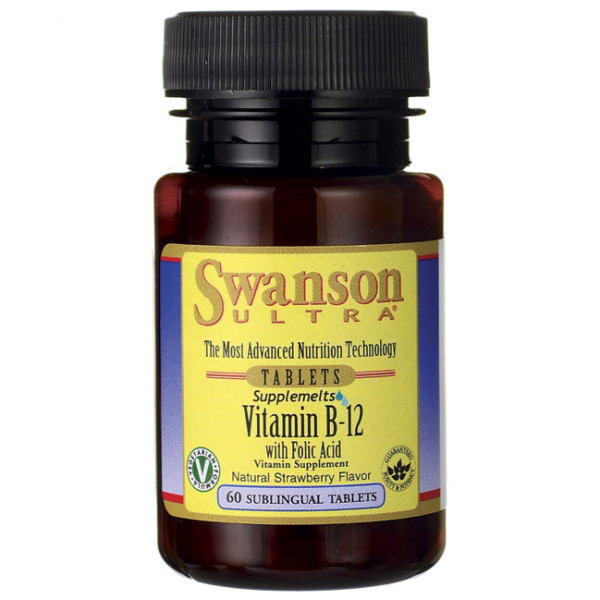  Swanson Vitamin B-12 with Folic Acid 60 