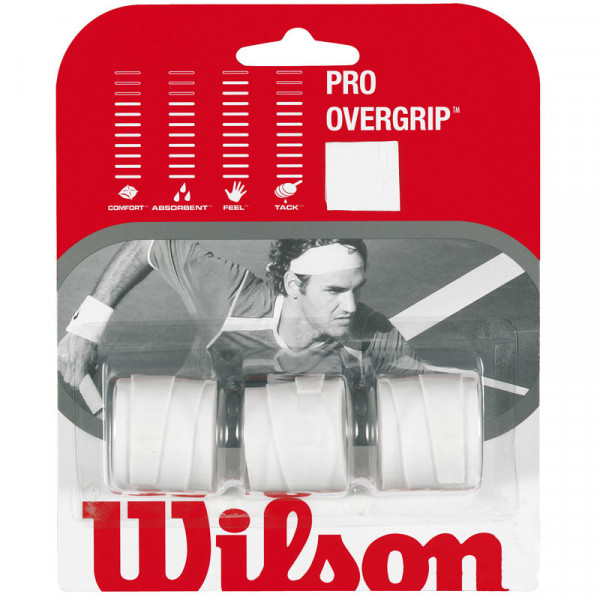  Wilson pro overgrip white 3pack