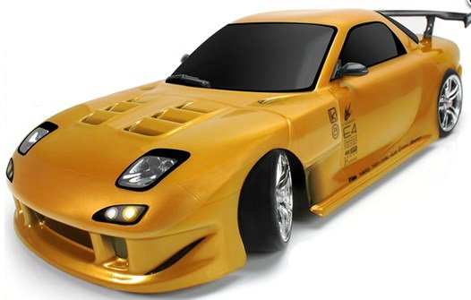  Team Magic E4D RX7 Pre-painted Body Shell Gold (TM503321GDA)