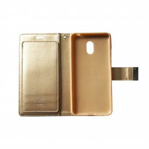   a Goospery Rich Diary Wallet Case Meizu M6 Gold 3