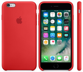  Apple Silicone Case iPhone 6/6s Red 3