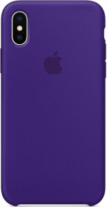 - Apple Silicone Case iPhone Xs Purple