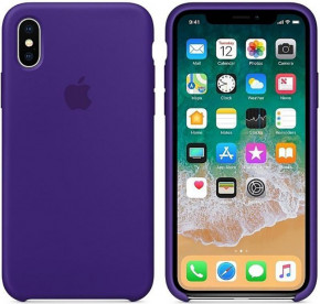 - Apple Silicone Case iPhone Xs Purple 3