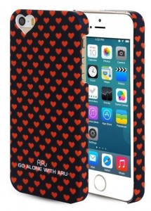  ARU  iPhone 5S Hearts Dark Blue