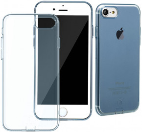  Baseus Simple Series With-Pluggy iPhone 7 Transparent Blue 3