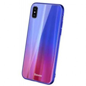    iPhoneX/Xs Baseus Laser Luster Case Blue/Red (WIAPIPHX-XC39)