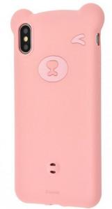  Baseus iPhone XS Bear Silicone Pink (WIAPIPH58-BE04)