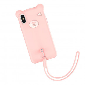  Baseus iPhone XS Bear Silicone Pink (WIAPIPH58-BE04) 3