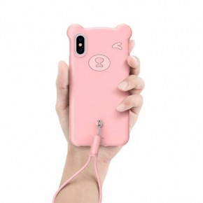  Baseus iPhone XS Bear Silicone Pink (WIAPIPH58-BE04) 4