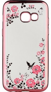  Flowers Series BeCover  Samsung A320 2017 Pink (701314)