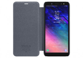  Nillkin Sparkle Samsung A6 Leather PU Black 7