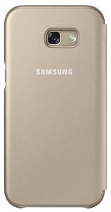  Samsung Neon Flip Cover EF-FA720PFEGRU Gold  Galaxy A7 (2017) 3